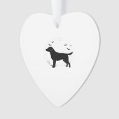 Labrador Retriever Dog � Halloween Moon Silhouette Ornament (Vorderseite)