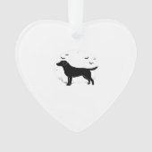 Labrador Retriever Dog � Halloween Moon Silhouette Ornament (Vorderseite)