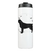 Labrador Retriever Dog - Halloween Moon Silhouette Thermosbecher (Vorderseite)