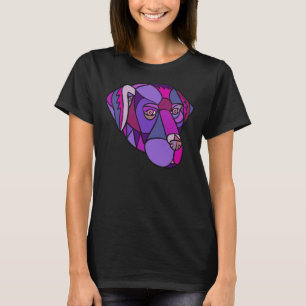 Labrador Retriever Dog Head Mosaik Farbe T-Shirt