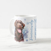 Labrador Retriever Dog Holiday Snowflakes Welpe Kaffeetasse (Vorderseite Links)