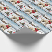 Labrador Retriever Dog in Schnee Weihnachten Geschenkpapier (Ecke)