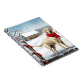 Labrador Retriever Dog in Schnee Weihnachten Notizblock (Rechte Seite)