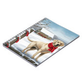 Labrador Retriever Dog in Schnee Weihnachten Notizblock (Linke Seite)