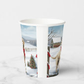 Labrador Retriever Dog in Schnee Weihnachten Pappbecher (Rechts)