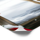 Labrador Retriever Dog in Schnee Weihnachten Poster (Ecke)