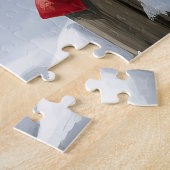 Labrador Retriever Dog in Schnee Weihnachten Puzzle (Seite)