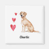 Labrador Retriever Dog Individuelle Name Magnet (Vorne)