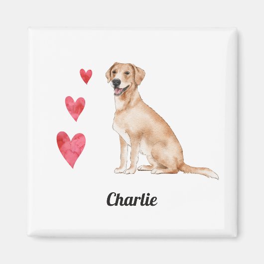 Labrador Retriever Dog Individuelle Name Magnet (Vorne)