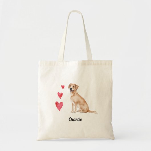 Labrador Retriever Dog Individuelle Name Tragetasche (Vorne)