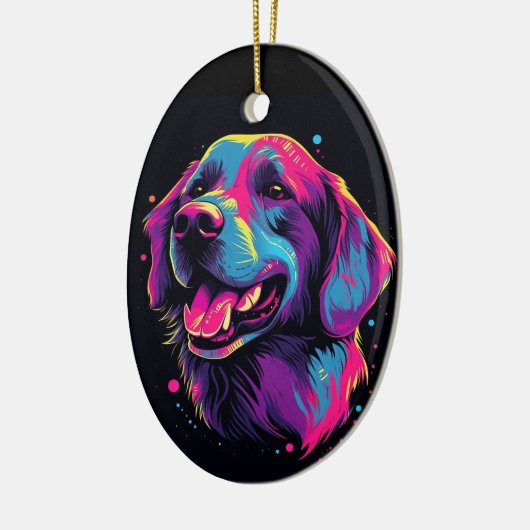 Labrador Retriever Dog Keramik Ornament (Links)