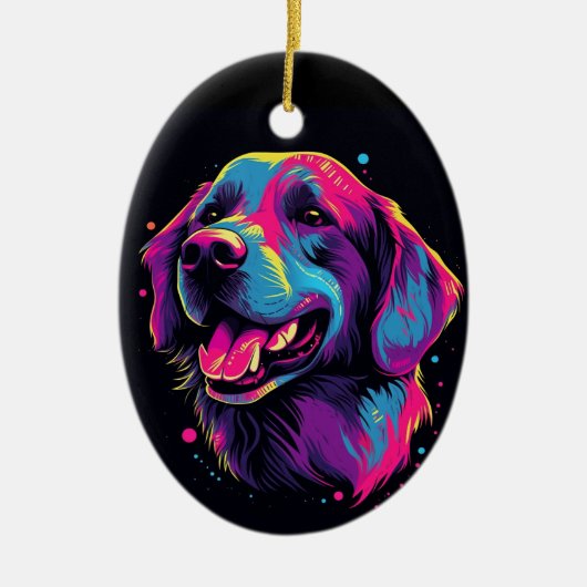 Labrador Retriever Dog Keramik Ornament (Vorne)