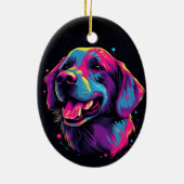 Labrador Retriever Dog Keramik Ornament (Hinten)