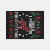 Labrador Retriever Dog Lover spendet hässliche Wei Fleecedecke (Vorderseite (Horizontal))