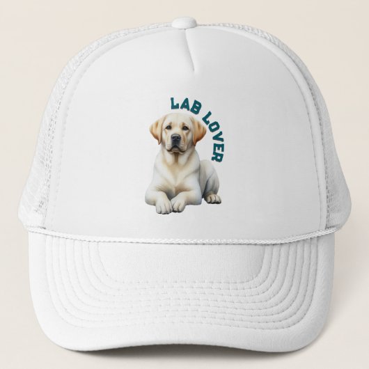 Labrador Retriever Dog Lover Truckerkappe (Vorderseite)