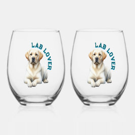 Labrador Retriever Dog Lover Weinglas Ohne Stiel