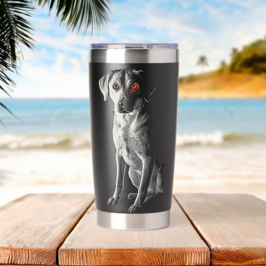 Labrador Retriever Dog Motif Pet Labrador Retrieve Thermobecher (Strand (gedreht))