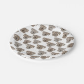 Labrador Retriever Dog Muster Niedlich Pappteller (Schrägansicht)