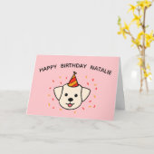 Labrador Retriever Dog | Orange Birthday geklappt Karte (Gelbe Blume)