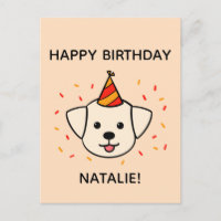 Labrador Retriever Dog | Orange Birthday Gruß