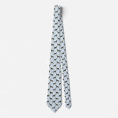 Labrador Retriever Dog Pattern (blau) Krawatte (Vorderseite)