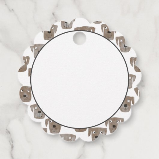 Labrador Retriever Dog Pattern Geschenkanhänger (Rückseite)