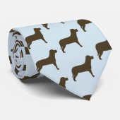 Labrador Retriever Dog Pattern Krawatte (Gerollt)