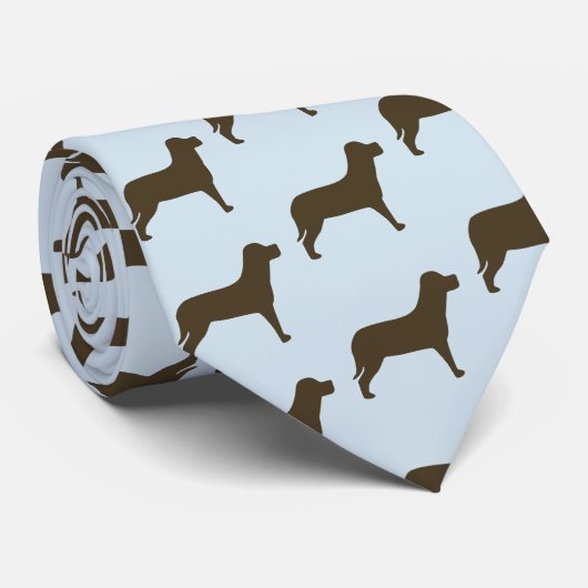 Labrador Retriever Dog Pattern Krawatte (Gerollt)