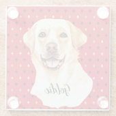 Labrador Retriever Dog Personalisiert Glasuntersetzer (Rückseite)