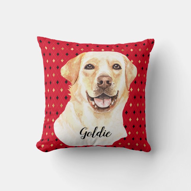 Labrador Retriever Dog Personalisiert Kissen (Vorderseite)