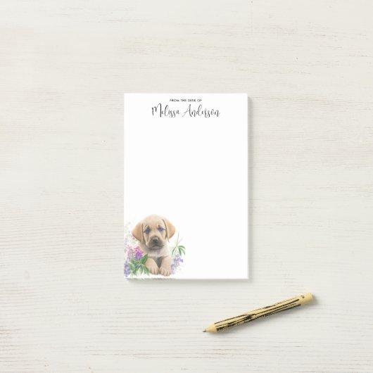 Labrador Retriever Dog Personalisiert Niedliche We Post-it Klebezettel (Auf Schreibtisch)