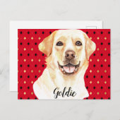 Labrador Retriever Dog Personalisiert Postkarte (Vorne/Hinten)