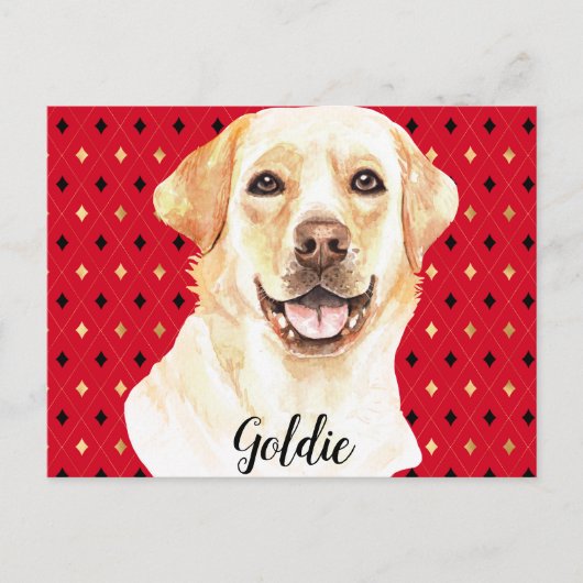 Labrador Retriever Dog Personalisiert Postkarte (Vorderseite)