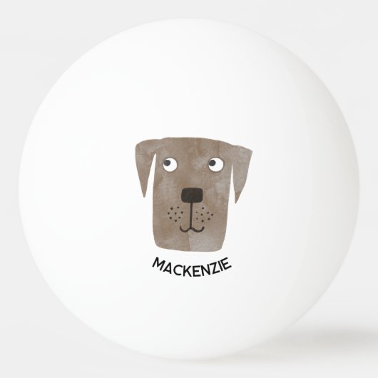 Labrador Retriever Dog Personalisiert Tischtennisball (Vorderseite)
