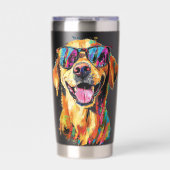 Labrador Retriever Dog Pet Art Sunglasses Labrador Thermobecher (Vorderseite)