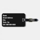 Labrador Retriever Dog Portrait in violetten Blume Gepäckanhänger (Rückseite horizontal)