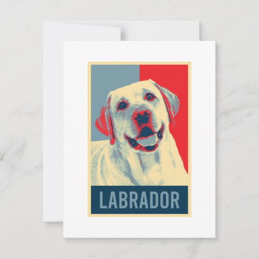 Labrador Retriever Dog Portrait Pop Art (Vorderseite)