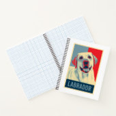 Labrador Retriever Dog Portrait Pop Art Notizblock (Innenseite)