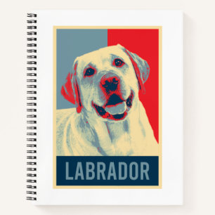 Labrador Retriever Dog Portrait Pop Art Notizblock