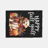Labrador Retriever Dog Pumpkin Gewürz Happy Fall Y Fleecedecke (Vorderseite (Horizontal))