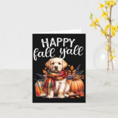 Labrador Retriever Dog Pumpkin Gewürz Happy Fall Y Karte (Gelbe Blume)