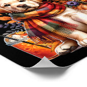 Labrador Retriever Dog Pumpkin Gewürz Happy Fall Y Poster (Ecke)