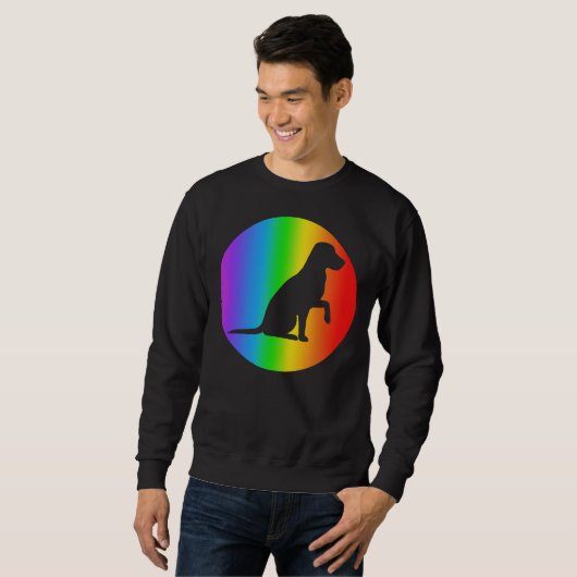 Labrador Retriever Dog Rainbow Silhouette Sweatshirt (Vorne ganz)
