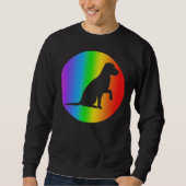 Labrador Retriever Dog Rainbow Silhouette Sweatshirt (Vorderseite)