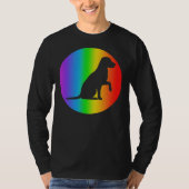 Labrador Retriever Dog Rainbow Silhouette T-Shirt (Vorderseite)