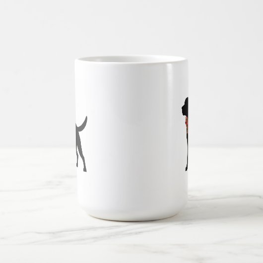 Labrador Retriever Dog Silhouette Coffee Mug Kaffeetasse (Mittel)