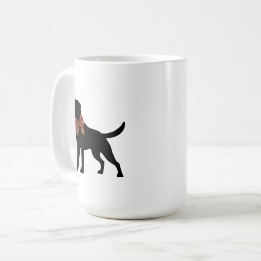 Labrador Retriever Dog Silhouette Coffee Mug Kaffeetasse (Vorderseite Links)