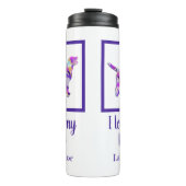 Labrador Retriever Dog Silhouette Lila PY&B Thermosbecher (Vorderseite)