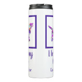 Labrador Retriever Dog Silhouette Lila PY&B Thermosbecher (Rückseite)