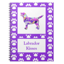 Labrador Retriever Dog Silhouette Paw Lila PY&B